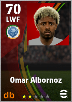 Omar Albornoz — LWF, OVR 70, MAX 70