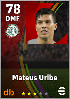 Mateus Uribe — DMF, OVR 78, MAX 86