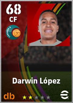 Darwin López — CF, OVR 68, MAX 68