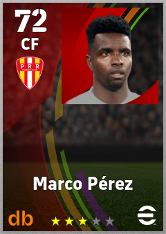 Marco Pérez — CF, OVR 72, MAX 72