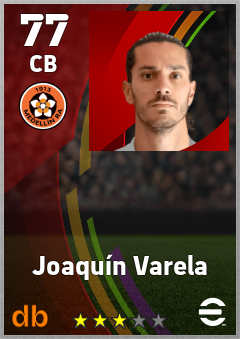 Joaquín Varela — CB, OVR 77, MAX 77