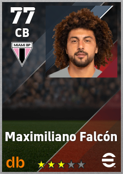 Maximiliano Falcón — CB, OVR 77, MAX 77