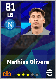 Mathías Olivera — LB, OVR 81, MAX 89