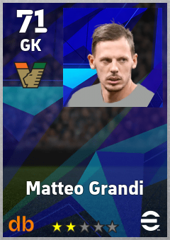 Matteo Grandi — GK, OVR 71, MAX 71