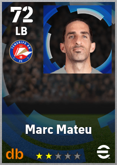 Marc Mateu — LB, OVR 72, MAX 72