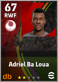 Adriel Ba Loua — RWF, OVR 67, MAX 67