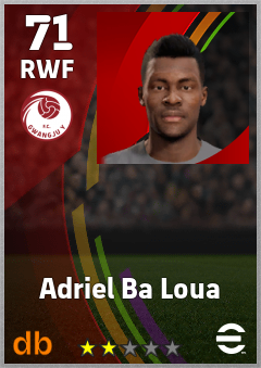 Adriel Ba Loua — RWF, OVR 71, MAX 71