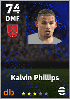 Kalvin Phillips — DMF, OVR 74, MAX 74