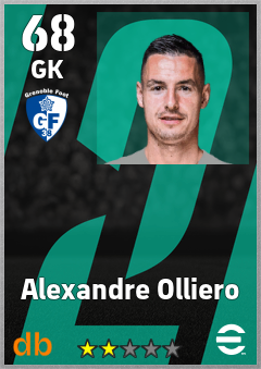 Alexandre Olliero — GK, OVR 68, MAX 68