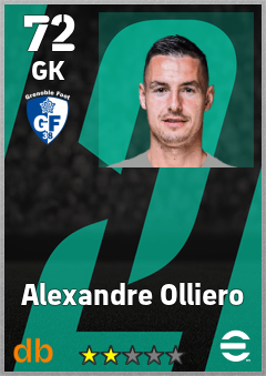 Alexandre Olliero — GK, OVR 72, MAX 72