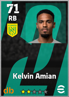 Kelvin Amian — RB, OVR 71, MAX 71