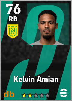 Kelvin Amian — RB, OVR 76, MAX 76