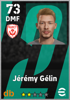 Jérémy Gélin — DMF, OVR 73, MAX 73