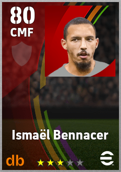 Ismaël Bennacer — CMF, OVR 80, MAX 80