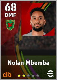 Nolan Mbemba — DMF, OVR 68, MAX 68