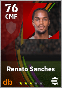 Renato Sanches — CMF, OVR 76, MAX 76