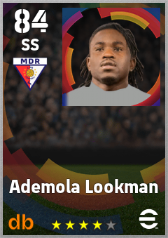 Ademola Lookman — SS, OVR 84, MAX 92