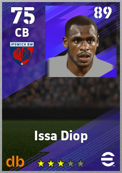 Issa Diop — CB, OVR 75, MAX 89