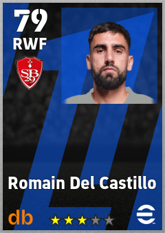 Romain Del Castillo — RWF, OVR 79, MAX 79