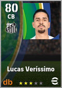 Lucas Veríssimo — CB, OVR 80, MAX 80
