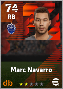 Marc Navarro — RB, OVR 74, MAX 74