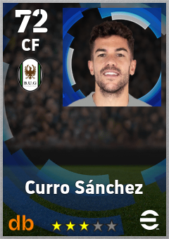 Curro Sánchez — CF, OVR 72, MAX 72