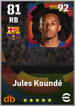 Jules Koundé eFootball player card