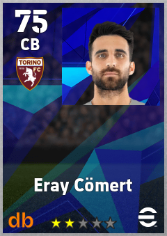 Eray Cömert — CB, OVR 75, MAX 75