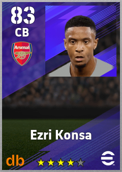 Ezri Konsa — CB, OVR 83, MAX 92