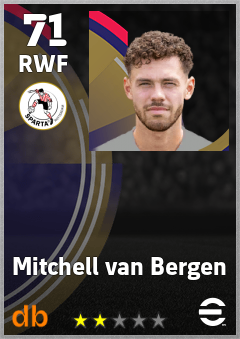 Mitchell van Bergen eFootball player card