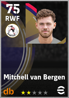 Mitchell van Bergen — RWF, OVR 75, MAX 75