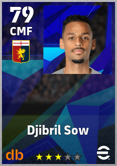 Djibril Sow — CMF, OVR 79, MAX 89