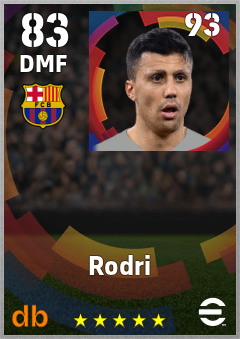 Rodri eFootball player card