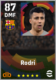 Rodri eFootball player card