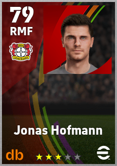 Jonas Hofmann — RMF, OVR 79, MAX 79