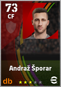 Andraž Šporar eFootball player card