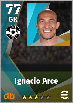 Ignacio Arce — GK, OVR 77, MAX 77