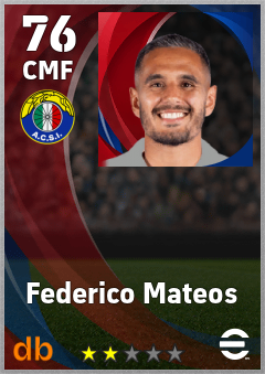 Federico Mateos — CMF, OVR 76, MAX 76
