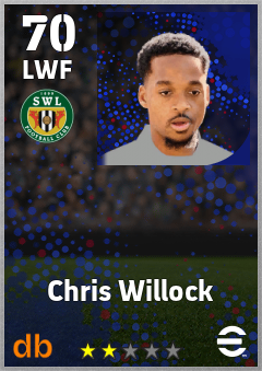 Chris Willock — LWF, OVR 70, MAX 70