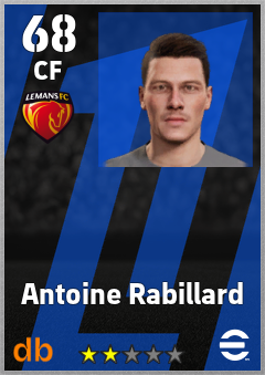 Antoine Rabillard — CF, OVR 68, MAX 68