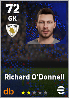 Richard O'Donnell — GK, OVR 72, MAX 72