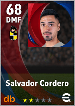 Salvador Cordero — DMF, OVR 68, MAX 68
