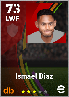 Ismael Diaz — LWF, OVR 73, MAX 73