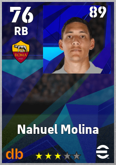 Nahuel Molina eFootball player card