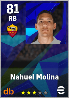Nahuel Molina — RB, OVR 81, MAX 89