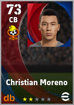 Christian Moreno — CB, OVR 73, MAX 73