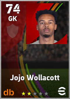 Jojo Wollacott — GK, OVR 74, MAX 74