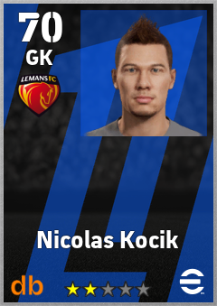 Nicolas Kocik — GK, OVR 70, MAX 70