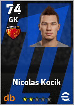 Nicolas Kocik — GK, OVR 74, MAX 74