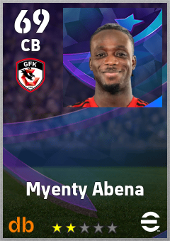 Myenty Abena — CB, OVR 69, MAX 69